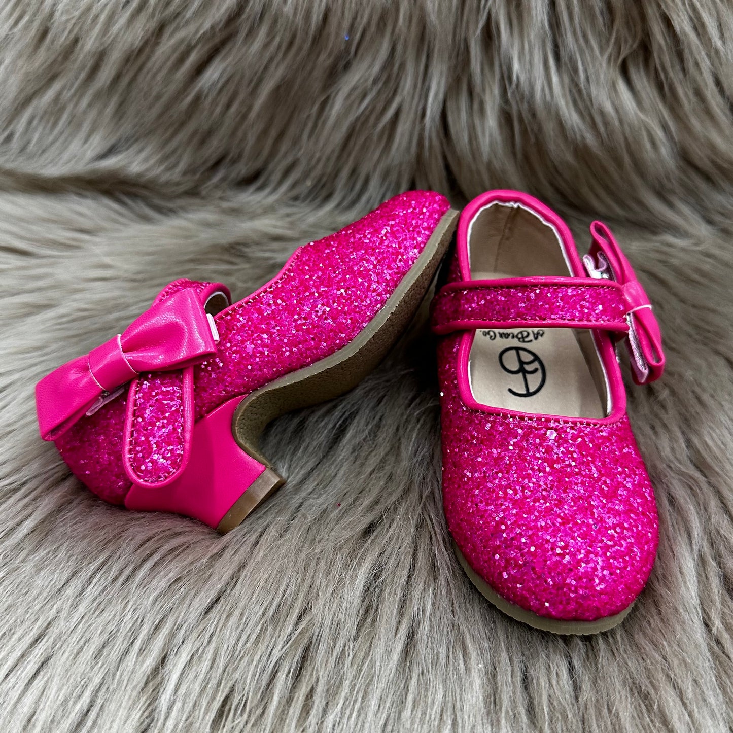 RTS IMPERFECT Hot Pink Glitter Heels (SZ 9,12,13,BK1,BK3,BK4)