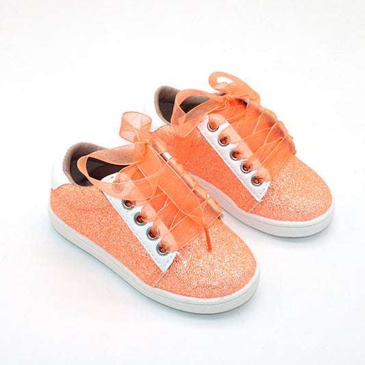 *IMPERFECT* Coral Smooth GlitterSneakers