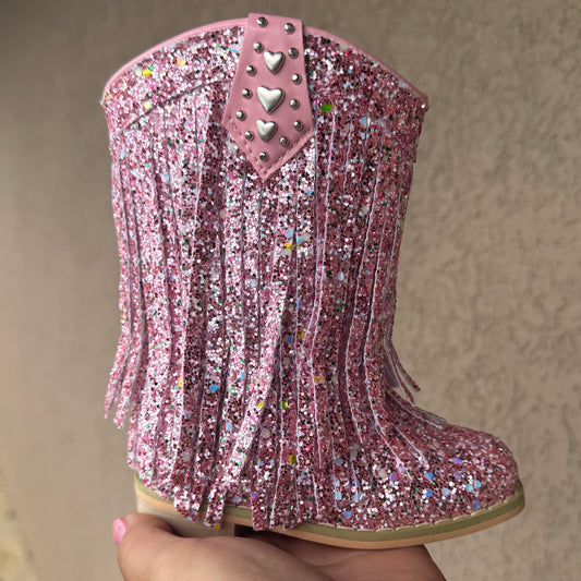 RTS Pink GLOW Fringe Cowgirl