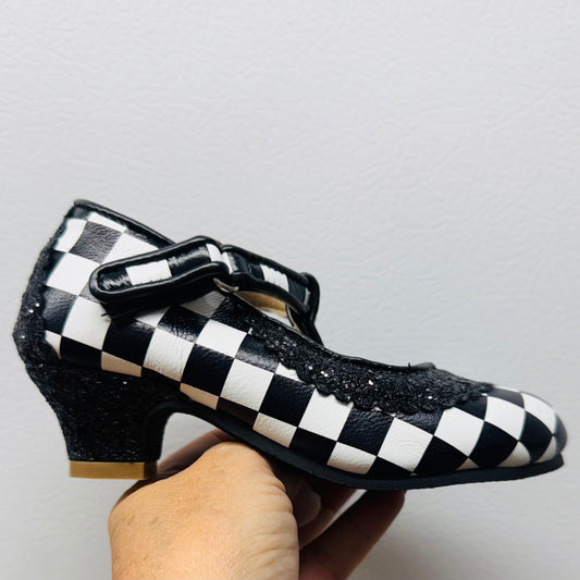 RTS imperfect Checker Leather HEELS (SZ 10)