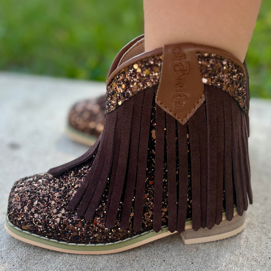 RTS Chocolate LOWCUTS with Suede Fringe