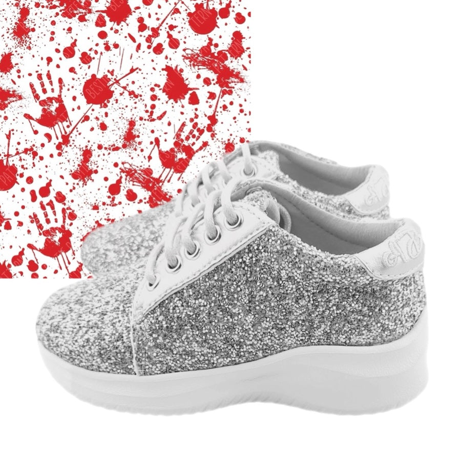 RTS Red Splatter Leather Sneaker (SZ 7)