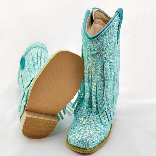 RTS IMPERFECT Aqua Fringe Cowgirl