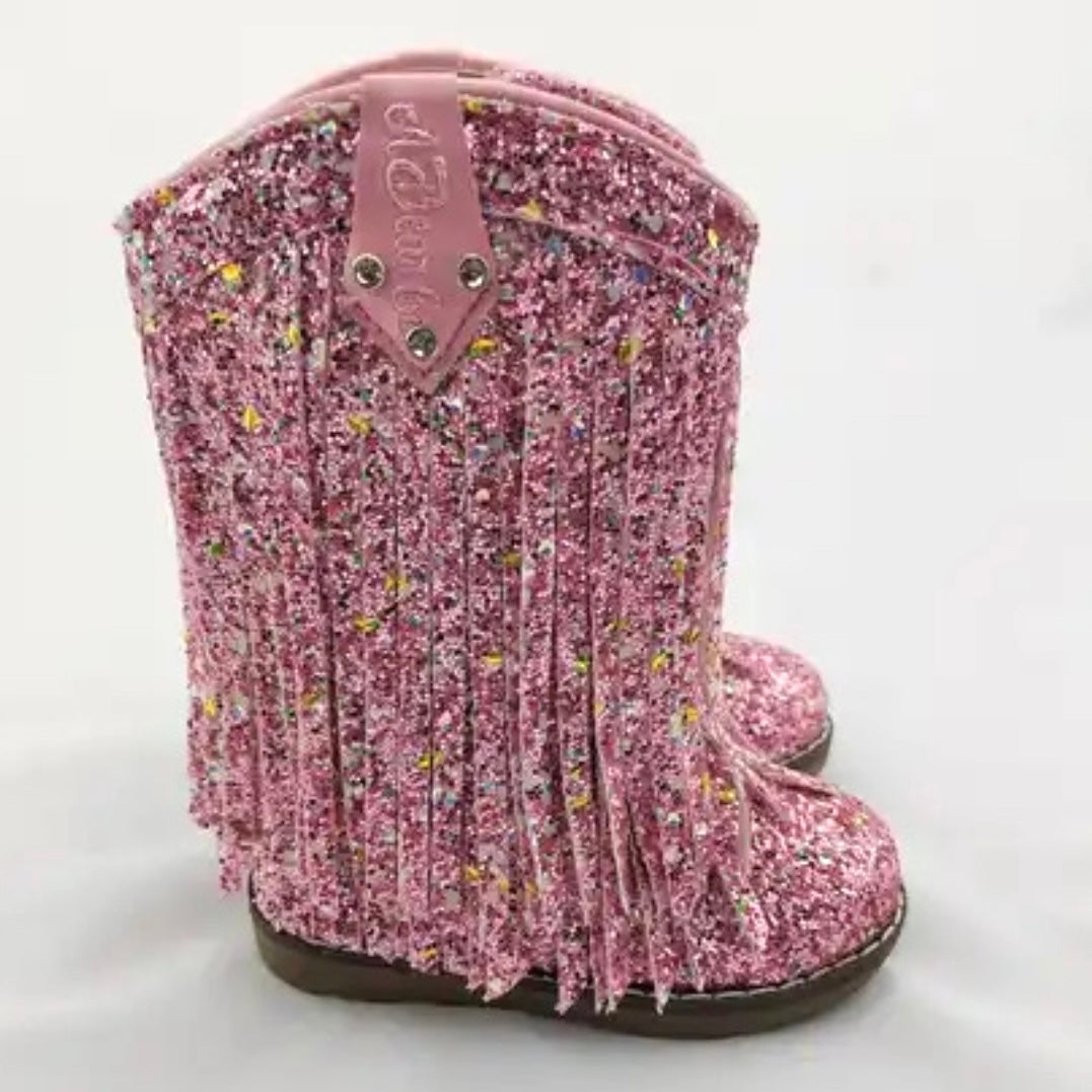 RTS Pink GLOW Glitter Dollys