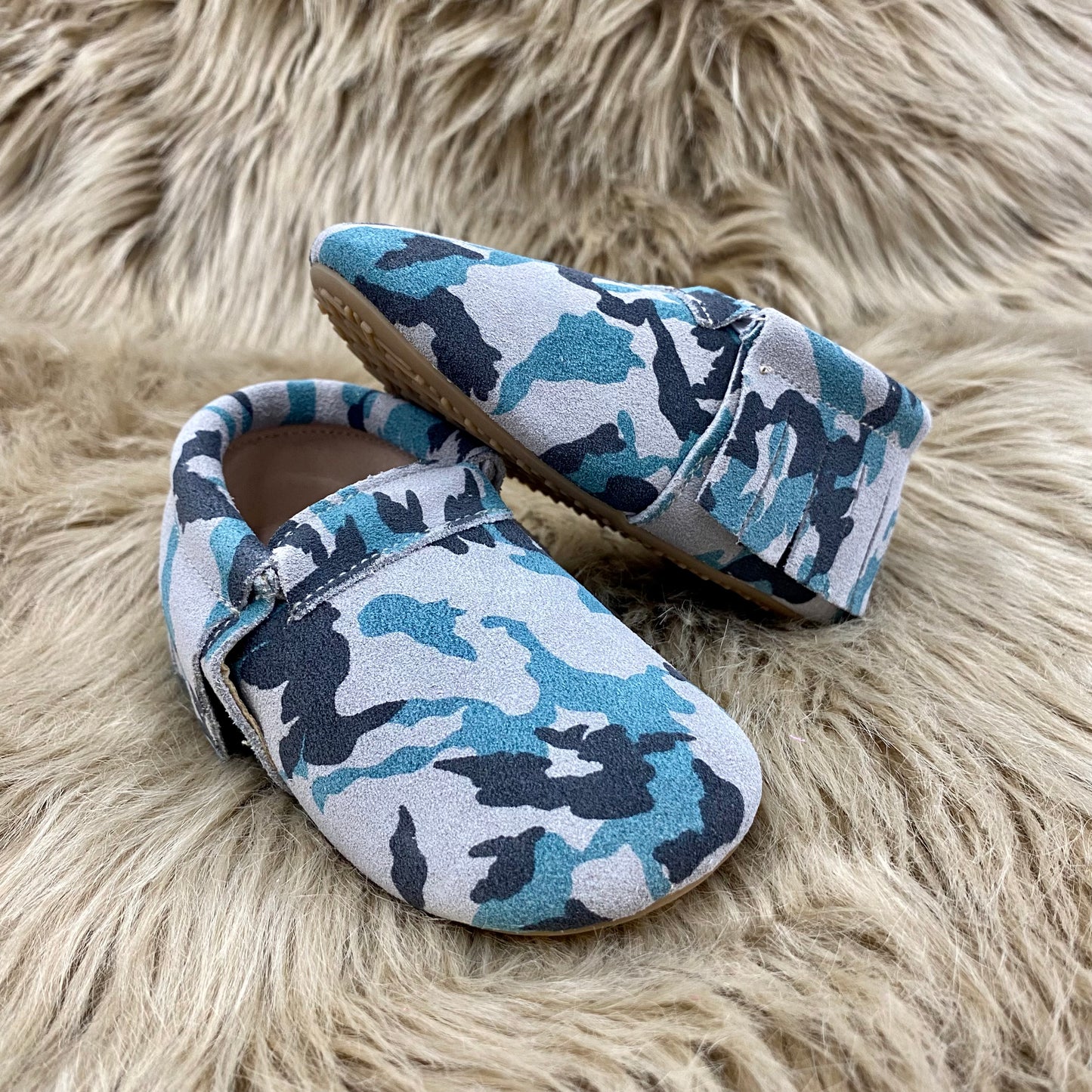 RTS Blue/Gray Camo Suede Moccs
