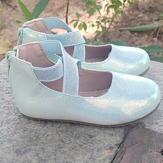 RTS Mint Shimmer Ballerinas (SIZES 2,5)