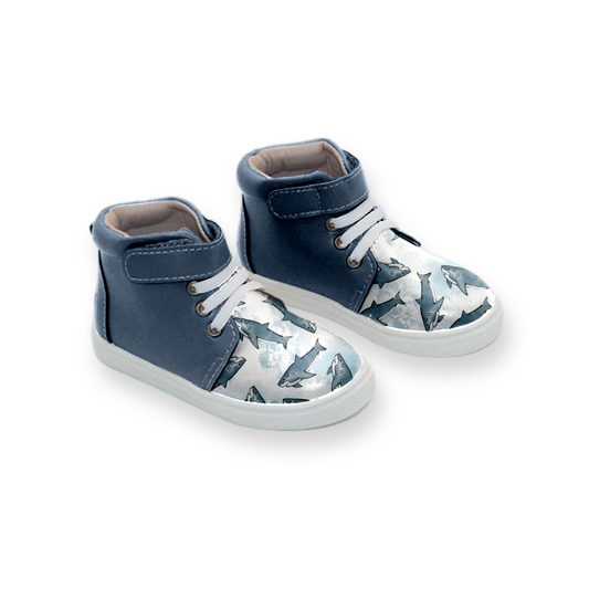 RTS Shark Leather Hightops (SZ 3,4,7,BK1,BK2)