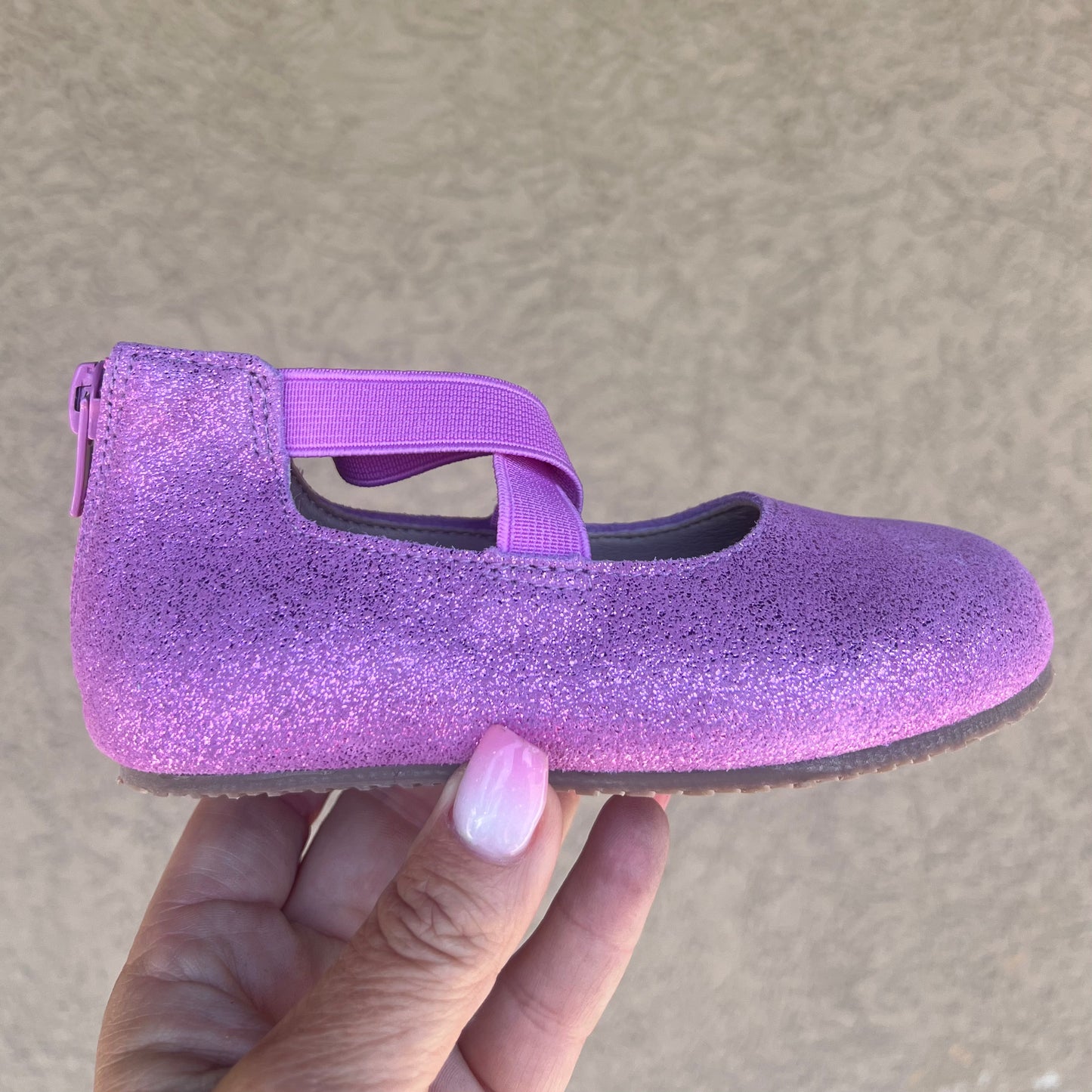 RTS Purple Shimmer Suede Ballerina