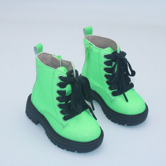 RTS Green Smooth Glitter Chunky Combats