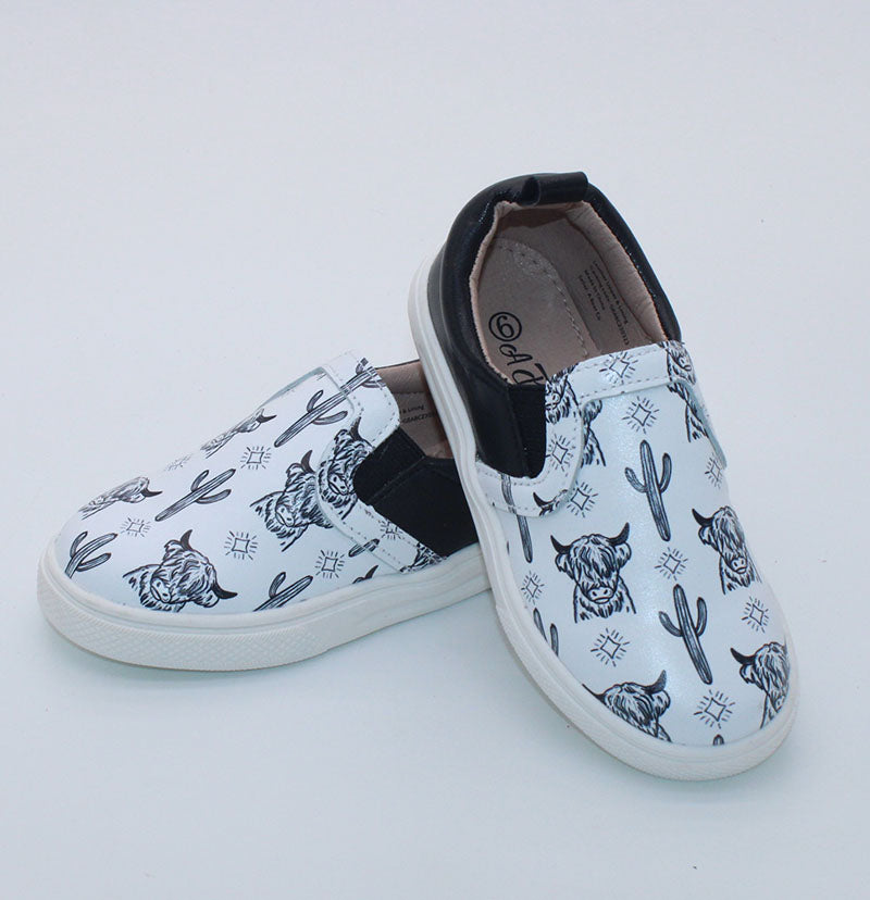 RTS Cow Print Leather Slides