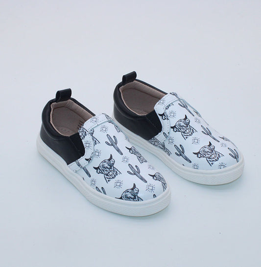 RTS Cow Leather Slides (SIZE 4)