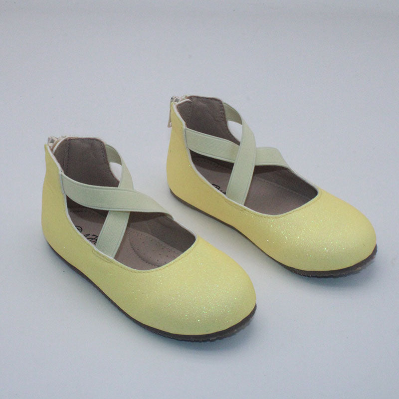 RTS Yellow Smooth Glitter Ballerinas (SIZES 0,2,4,5,BK4)