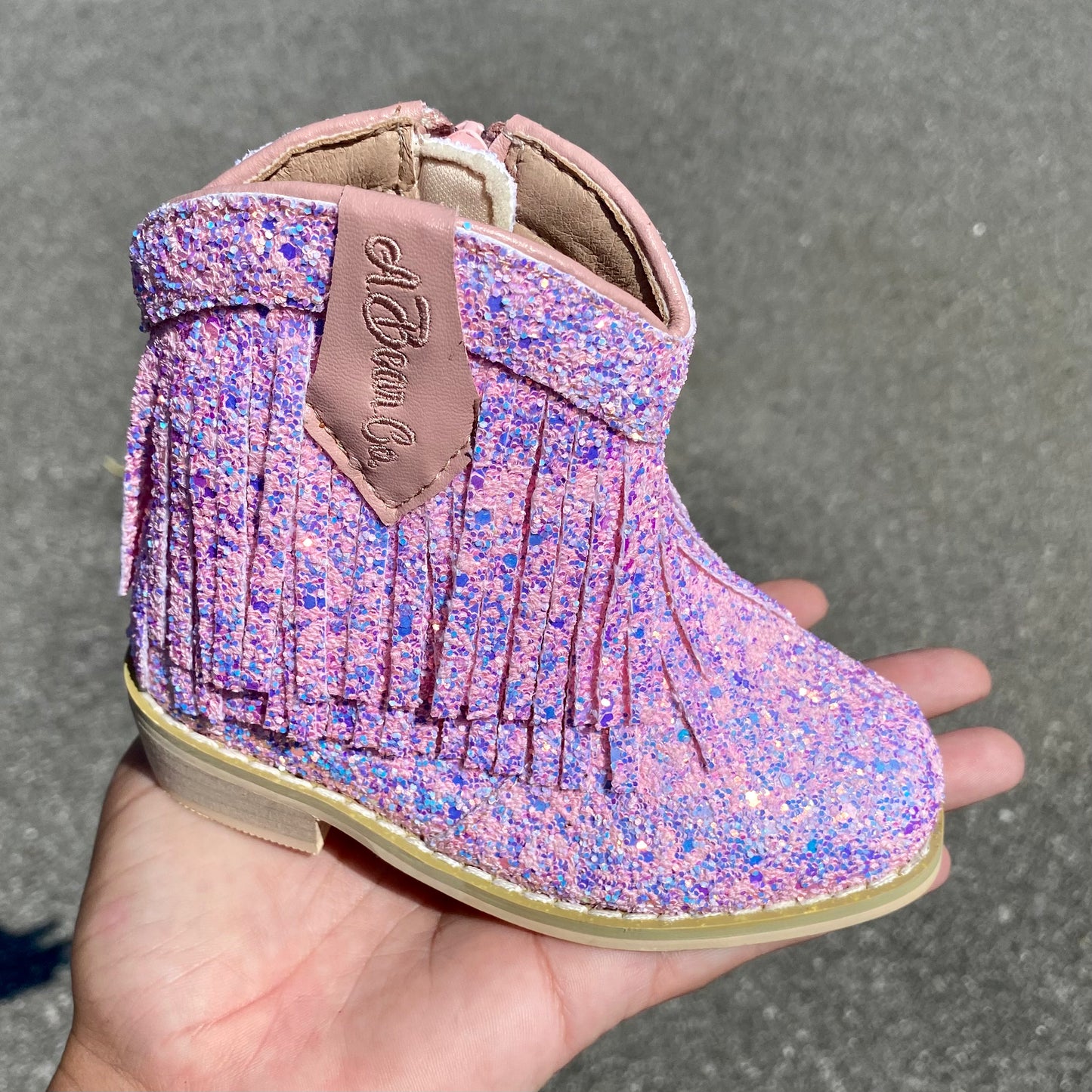 RTS Pink Lemonade Glitter Fringe LOWCUT Cowgirls