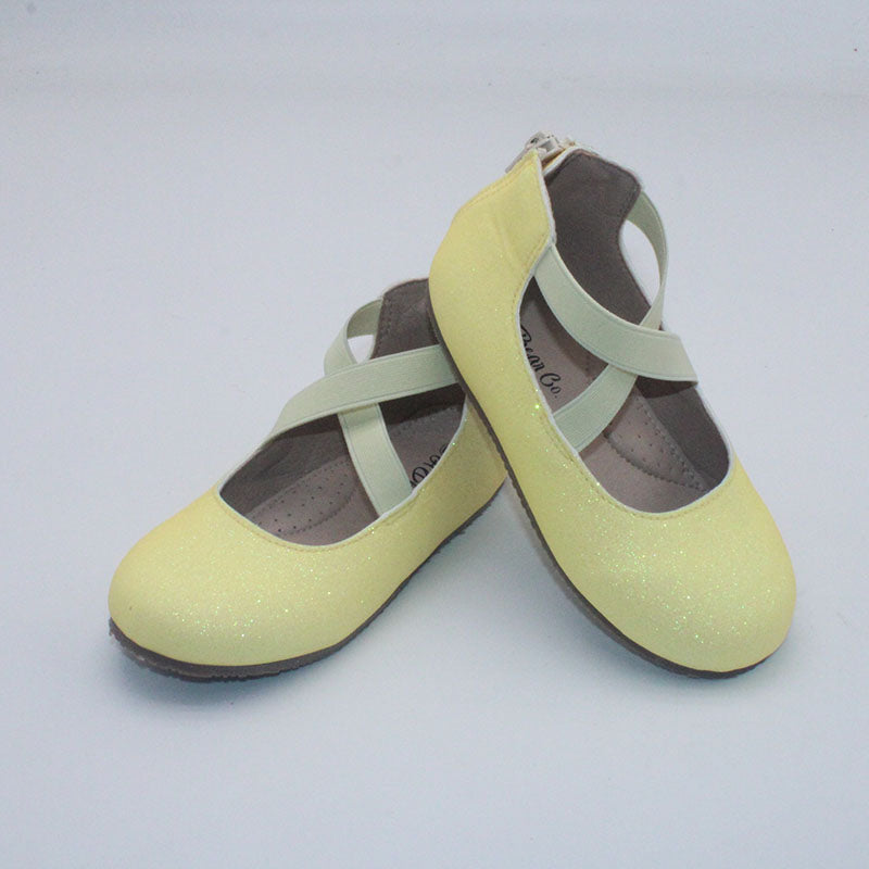 RTS Yellow Smooth Glitter Ballerinas (SIZES 0,2,4,5,BK4)