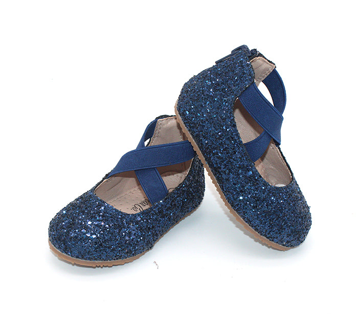 RTS Navy Glitter Ballerinas (0,1,2,3,4,5,6)