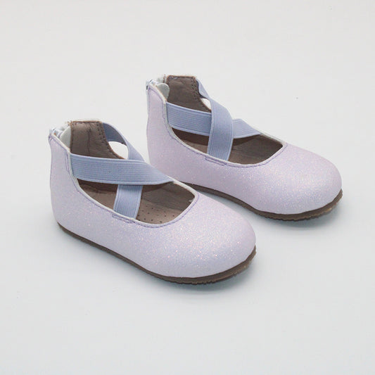 RTS Lilac Smooth Glitter Ballerinas ( SIZES 1,2,BK3)