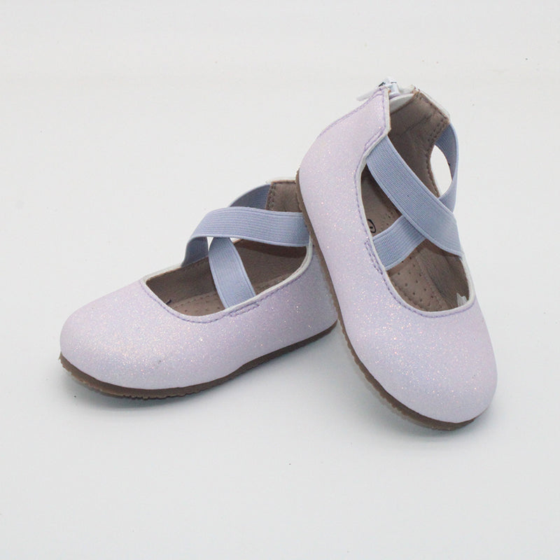 RTS Lilac Smooth Glitter Ballerinas ( SIZES 1,2,BK3)