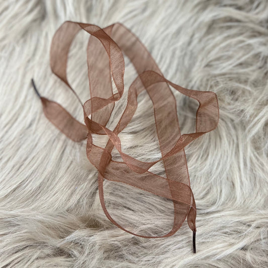 RTS Dark Brown Ribbon Laces
