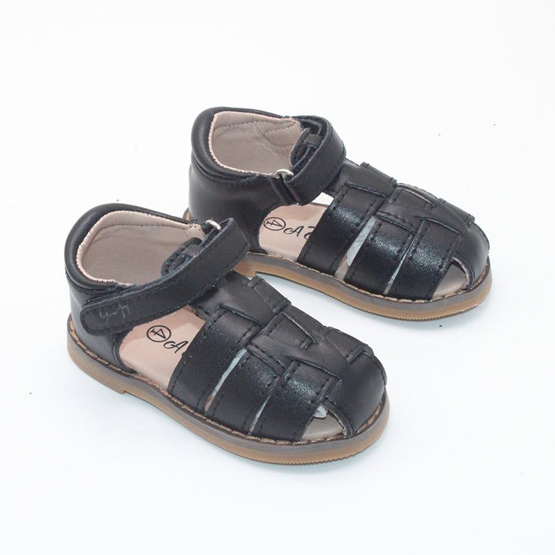 RTS Black Harley Woven Sandals
