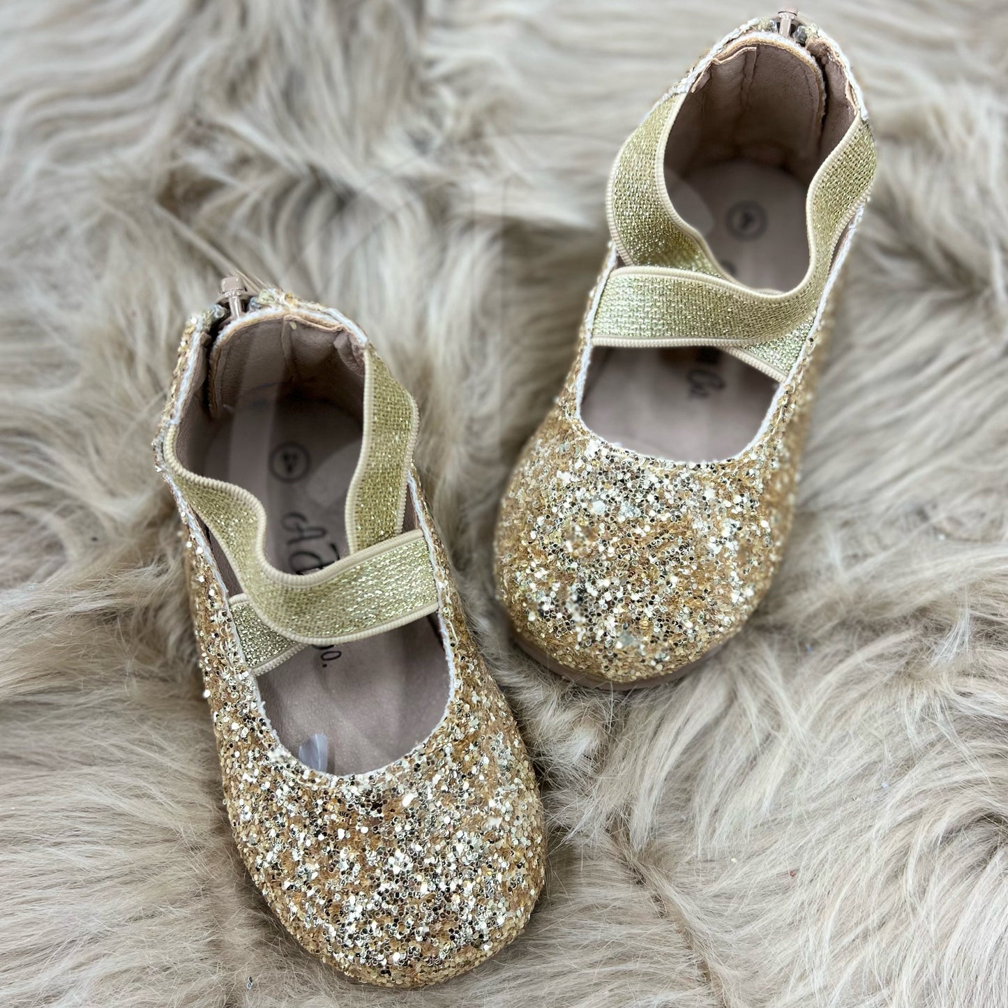 RTS Golden Glitter Ballerinas (SZ 0,2,3,4,5)