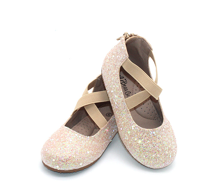 RTS Oatmeal Glitter Ballerinas (SIZES 4)