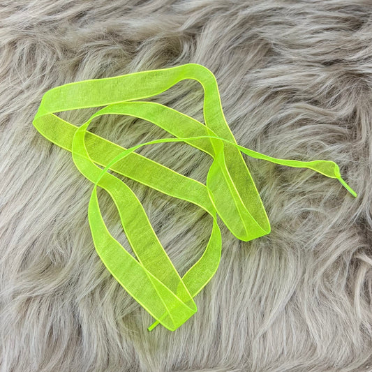 RTS Neon Green Ribbon Laces