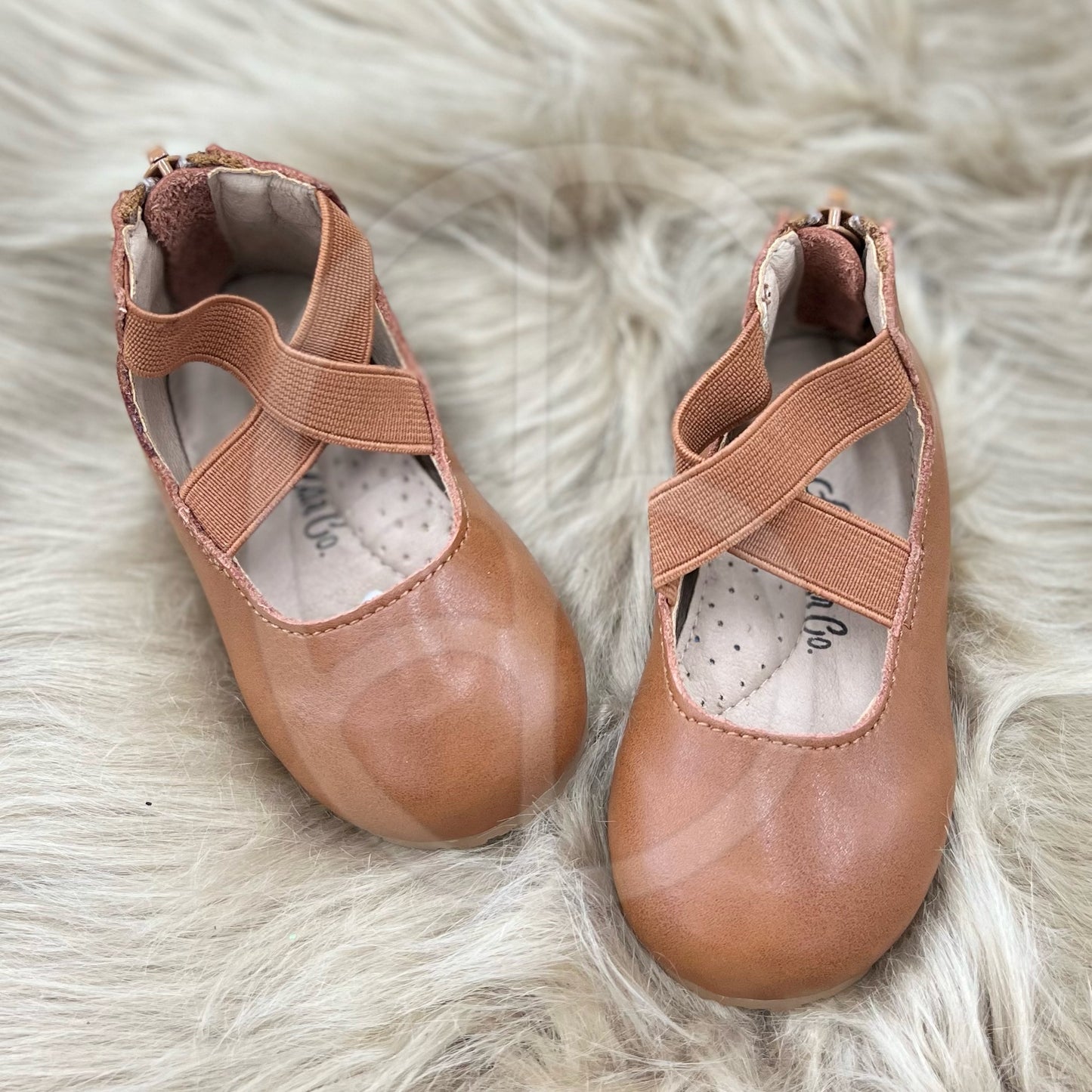 RTS Brown Smooth Leather Ballerinas